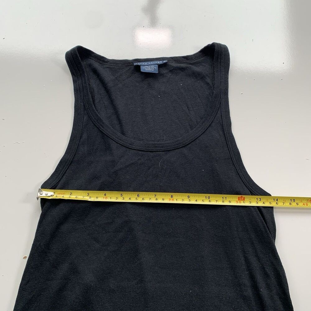 Ralph Lauren Polo Shirt Womens XL Black Tank Top Shirt Outdoors Casual Ladies - Picture 5 of 6